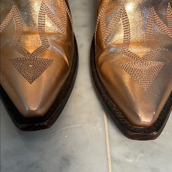 Maggie Metallic Rose Gold Boots - Picture 7 of 15